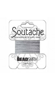 Beadsmith soutache cord 3mm - textured Metallic matte silver